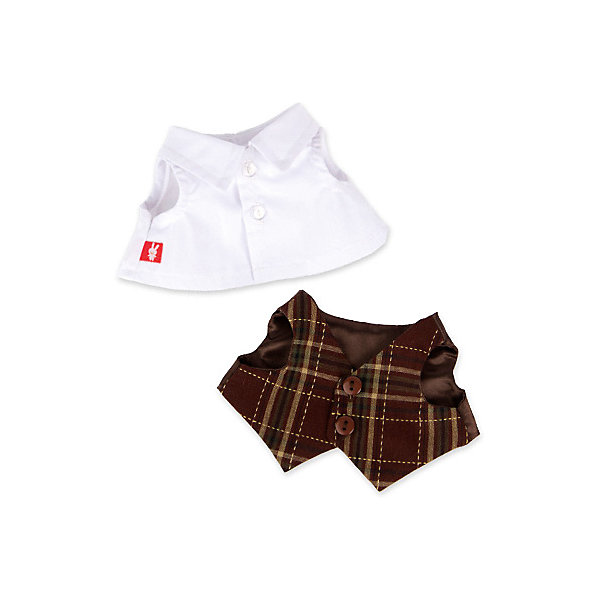  Комплект одежды Budi Basa для Зайки Ми-мальчика, 25 см, белая рубашка и жилет